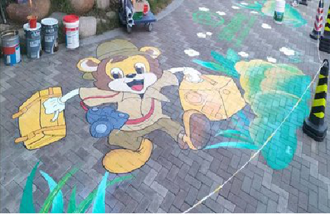 上饶夏季画地面彩绘会遇到的问题