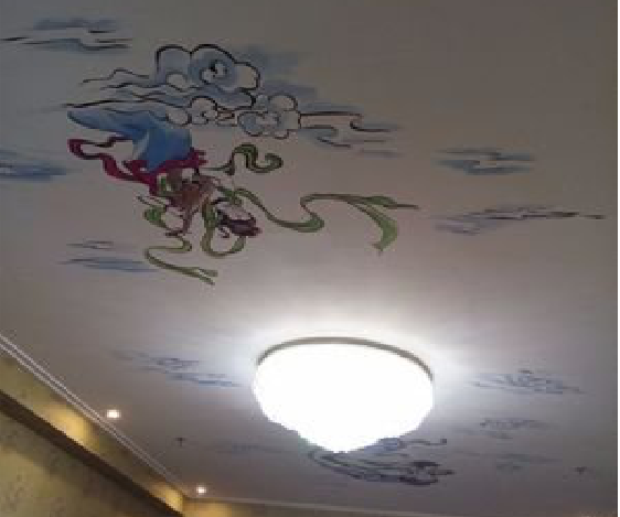 上饶如何快速绘制天花板上的手绘墙？