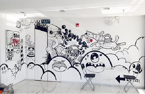 上饶手绘墙并非传统涂鸦。